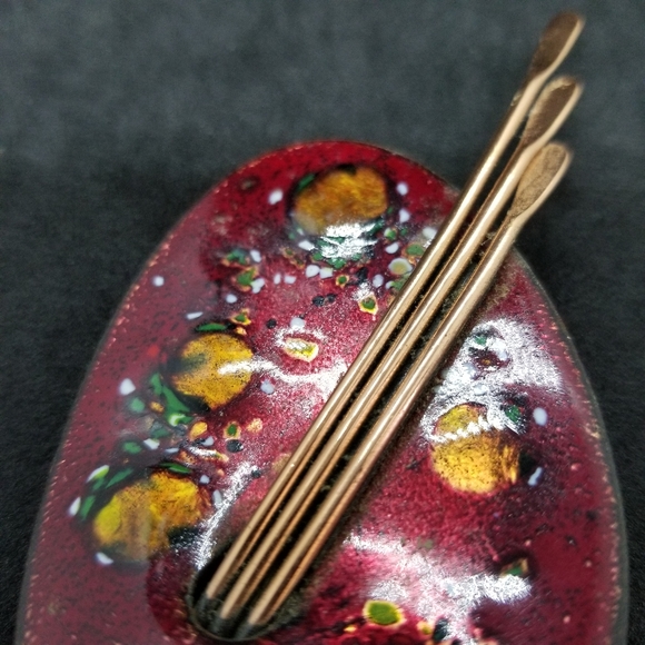 Matisse copper red artist's palette brooch/pin 🎨 - Picture 7 of 7